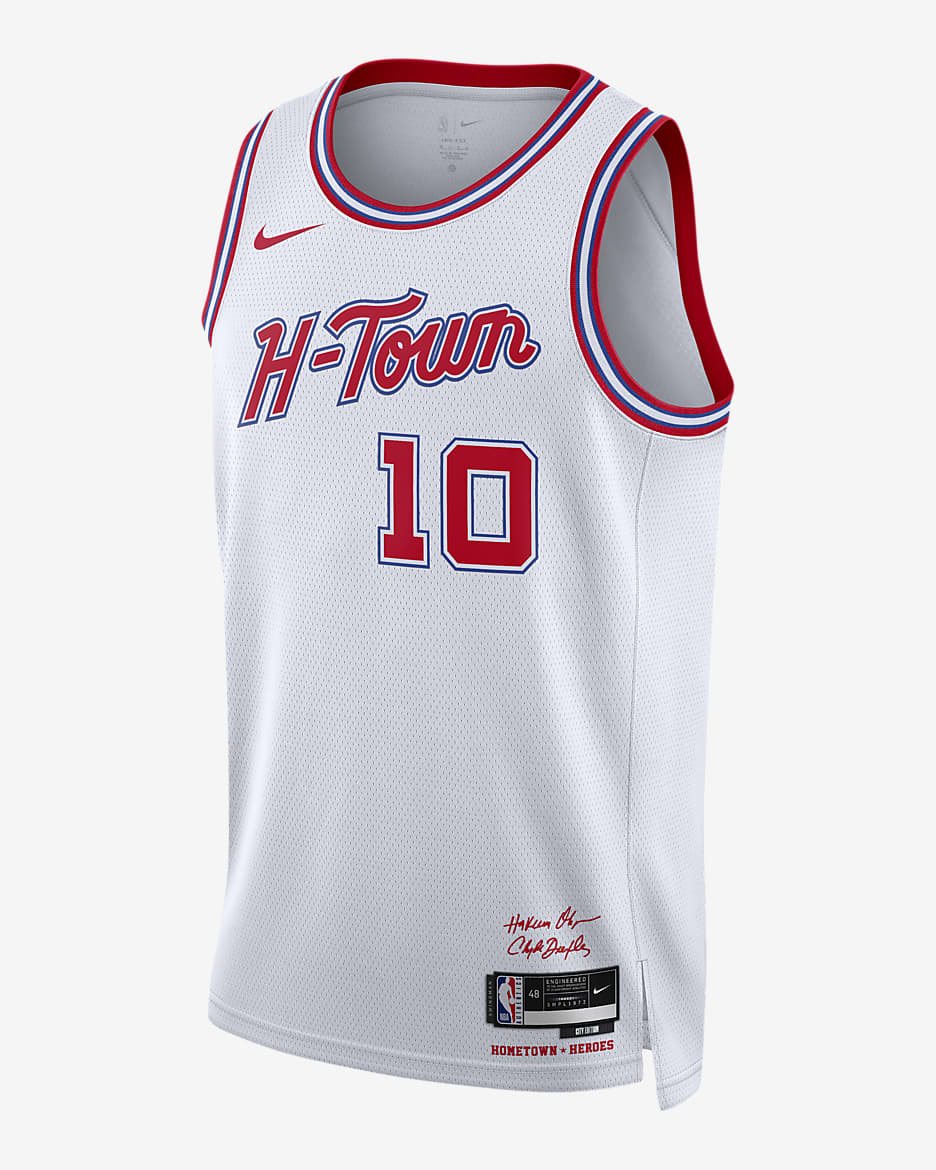 Jersey Nike Dri FIT de la NBA Swingman para hombre Jabari Smith Jr Houston Rockets City Edition 2023 24